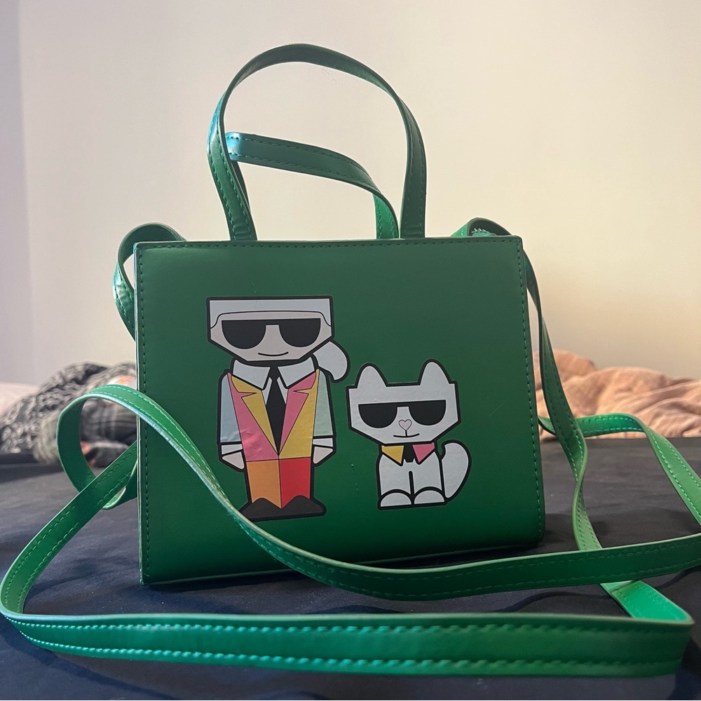 Green Karl Lagerfeld bag